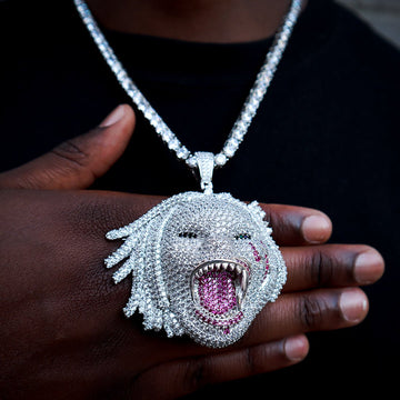Iced Half Man Half Beast Pendant ZUU KING